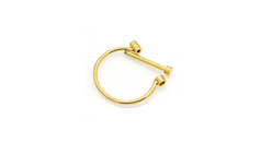 Homvare Women’s Stainless-Steel Flat Head Screw Shackle Bracelet Gold