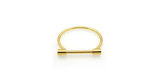 Homvare Women’s Stainless-Steel Flat Head Screw Shackle Bracelet Gold