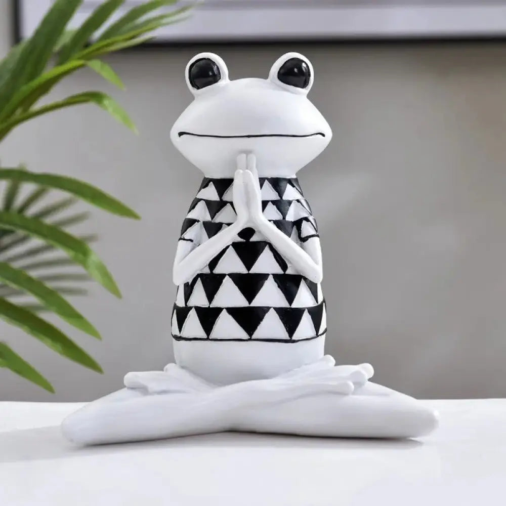 Patterned Yoga Frog Zen Meditation Figurine