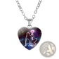 Zodiac Celestial Heart Pendant Galaxy Constellation Necklace