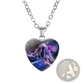 Zodiac Celestial Heart Pendant Galaxy Constellation Necklace