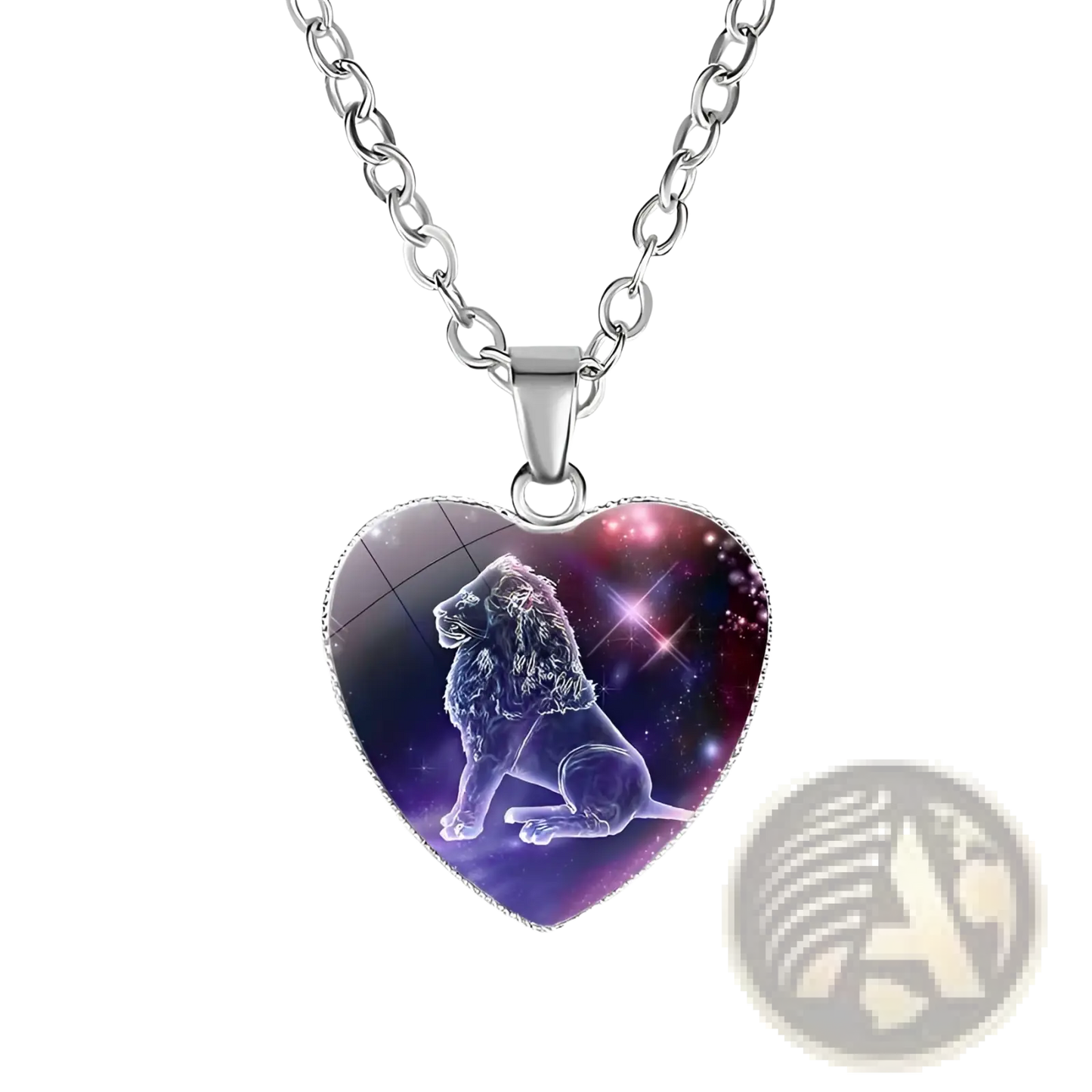 Zodiac Celestial Heart Pendant Galaxy Constellation Necklace