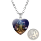 Zodiac Celestial Heart Pendant Galaxy Constellation Necklace