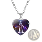 Zodiac Celestial Heart Pendant Galaxy Constellation Necklace