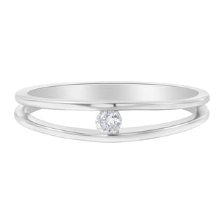 10K White Gold Diamond Promise Ring (1/10 Cttw, H-I Color, I1-I2 Clarity) - Size 8