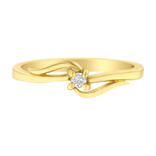 10K Yellow Gold Diamond Promise Ring (1/20 Cttw, H-I Color, I1-I2 Clarity) - Size 8