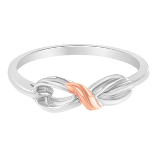 10K Rose Gold Over .925 Sterling Silver Infinity Ring - Size 7