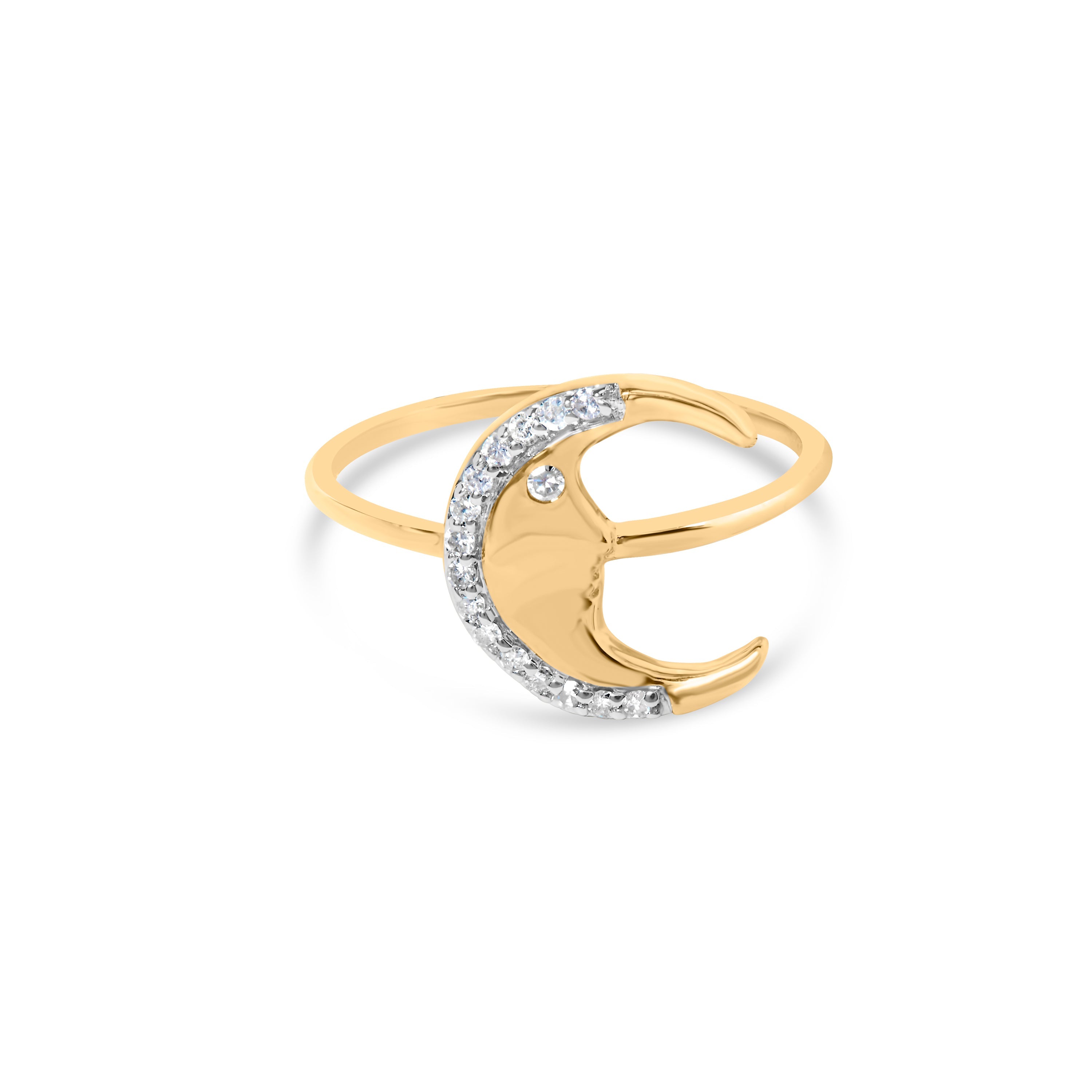 Moon Ring, Gold 9 / Yellow Gold