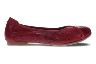 Revere Women's Nairobi Ballet Flats Cherry/Lizard Size 7 B(M) US