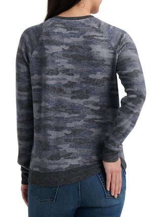 Lucky Brand Women's Camouflage Sweatshirt Gray Size Small