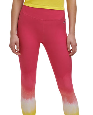 Tommy Hilfiger Women's Ombre 7/8 Length Leggings Pink Size Small