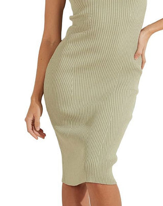 GUESS Women's Rib Body Con Dress Size Green Size X-Large