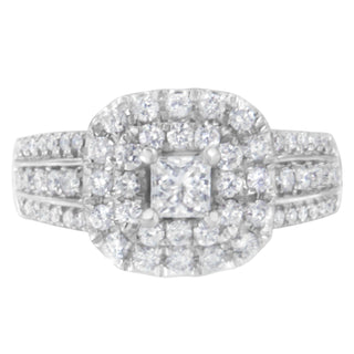 14Kt White Gold Diamond Cluster Ring (1 Cttw, H-I Color, I1-I2 Clarity)