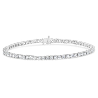 Igi Certified 2.0 Cttw Diamond 14K White Gold Classic 7” Tennis Bracelet (H-I Color, I1-I2 Clarity)