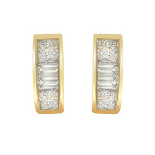 14K Yellow Gold 1/4Ct Tdw Diamond Earrings (H-I, Si1-Si2)