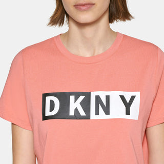 DKNY Women's  Plus Size Two-Tone Logo-Graphic T-Shirt Red Size 1X