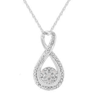.925 Sterling Silver Diamond Accent Infinity 18" Pendant Necklace (I-J Color, I2-I3 Clarity)
