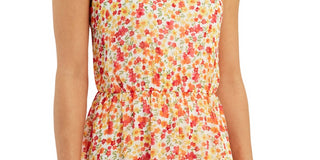 BCX Junior's Printed A Line Dress Orange Size XS