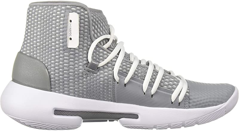 Under Armour Men's HOVR Havoc Basketball Shoes Steel/White