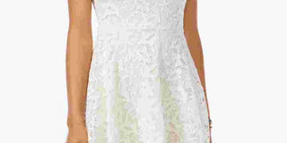 Material Girl Women's Sleeveless Illusion Neckline Mini Sheath Party Dress White Size Small
