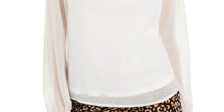 Thalia Sodi Women's Twist Neck Cutout Top White Size X-Large