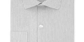 Kenneth Cole Men's Slim Fit Shirt Gray Size17x36-37
