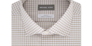 Michael Kors Men's Slim Fit Stretch Dress Shirt  Gray -Size 14.5X32-33