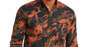 Levi's Men's Newski Camouflage Shirt Red Size X-Large