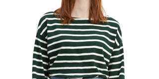 Levi's Women's Cora Cotton Sailor T-Shirt Green Size XX-Large