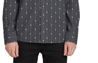 Volcom Men's Bonga Print Shirt Black Size Small