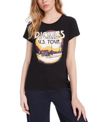 Dickies Women's Cotton Graphic Print T-Shirt Black Size Small