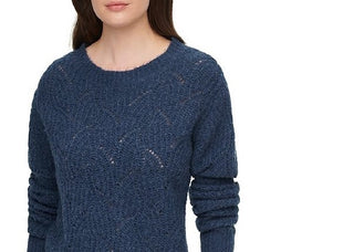 DKNY Jeans Women's Open Knit Sweater Blue Size XX-Small