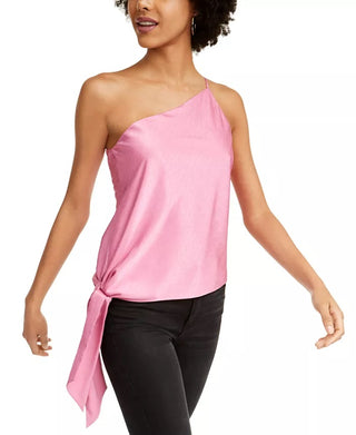 Leyden Women's One-Shoulder Top Pink Size Large