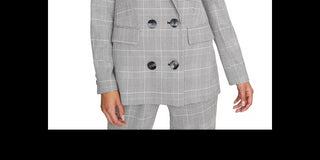 Sanctuary Women's Button Houndstooth Blazer Jacket Size Small Grey Size Small