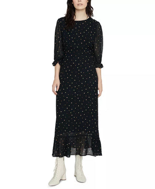 Sanctuary Women's Courtney Modest Midi Dress Size 6 - Black Charcoal Size 6
