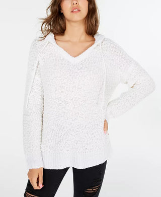 American Rag Juniors'' Hooded Sweater White Size Medium