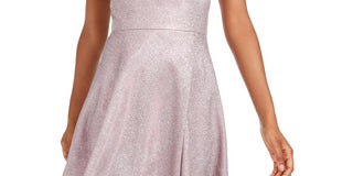 Morgan & Company Women's Shimmer Skater Dress Pink Party -Size 1