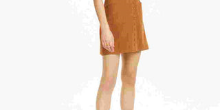Danielle Bernstein Women's Pinstripe Tuxedo Mini Dress Mustard Size 14