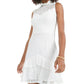 City Studios Junior's Flounce Lace Dress White Size 3