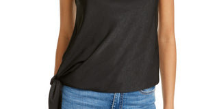 Leyden Women's One-Shoulder Top Black Size X-Small