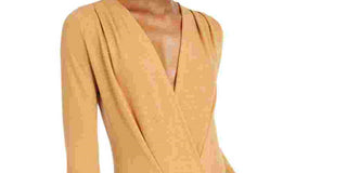 Kit + Sky Women's Glitter Bodysuit Gold Size X-Large