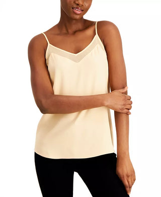 Calvin Klein Women's X-Fit Slim-Fit Sheer-Trim Camisole Orange Size Large