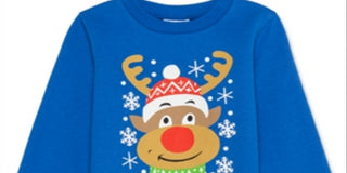 Jem Toddler Boy's Rudolph the Red-Nosed Reindeer Holiday Sweatshirt Blue Size 2
