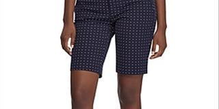 Ralph Lauren Women's Knee-Length Low-Rise Bermuda Shorts Blue Size Square18