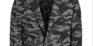 DKNY Big Boy's Classic Fit Stretch Camouflage Sport Coat Gray Size 20