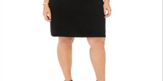 Anne Klein Women's 3/4 Sleeve Above the Knee Sheath Dress Black Size 0X
