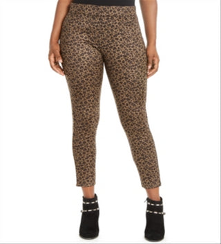 Thalia Sodi Womens Leopard-Print Leggings Green Size Small