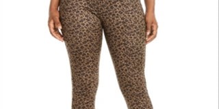 Thalia Sodi Womens Leopard-Print Leggings Green Size Small