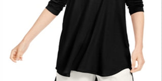 Eileen Fisher Women's High Low Tunic Black Size 2XS