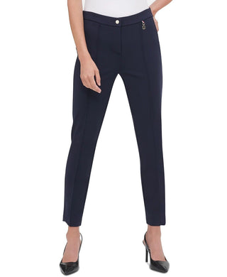Tommy Hilfiger Women's Front-Seam Skinny Pants Blue Size 12